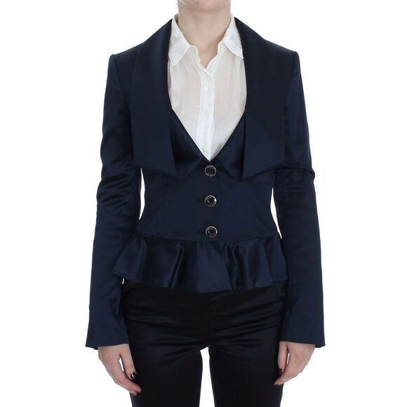 Exte Blue Three Button Single Breasted Blazer Women's Jacket
